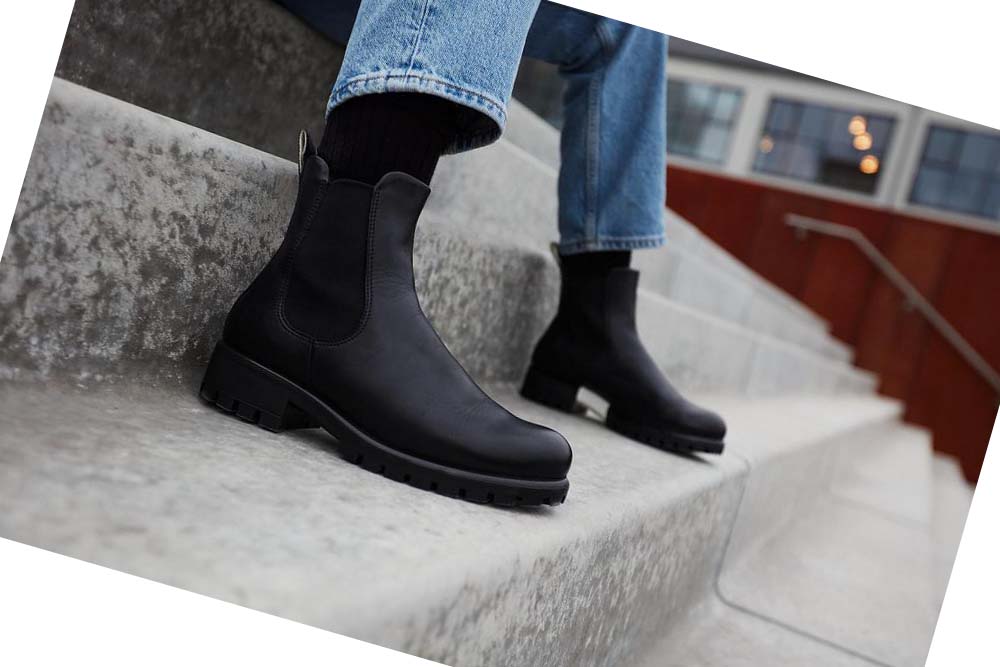 Women's Ecco Modtray Chelsea Boots Black | Canada 15BEX